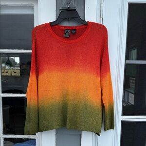 Daniel K Women's Gradient Sweater - Red, Orange,Yellow, Green size XL